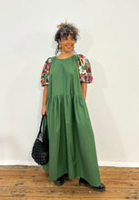 Load image into Gallery viewer, Long Green Frida Kahlo Dress II