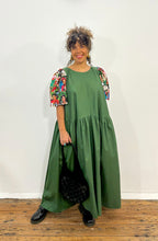 Load image into Gallery viewer, Long Green Frida Kahlo Dress II