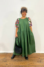 Load image into Gallery viewer, Long Green Frida Kahlo Dress II