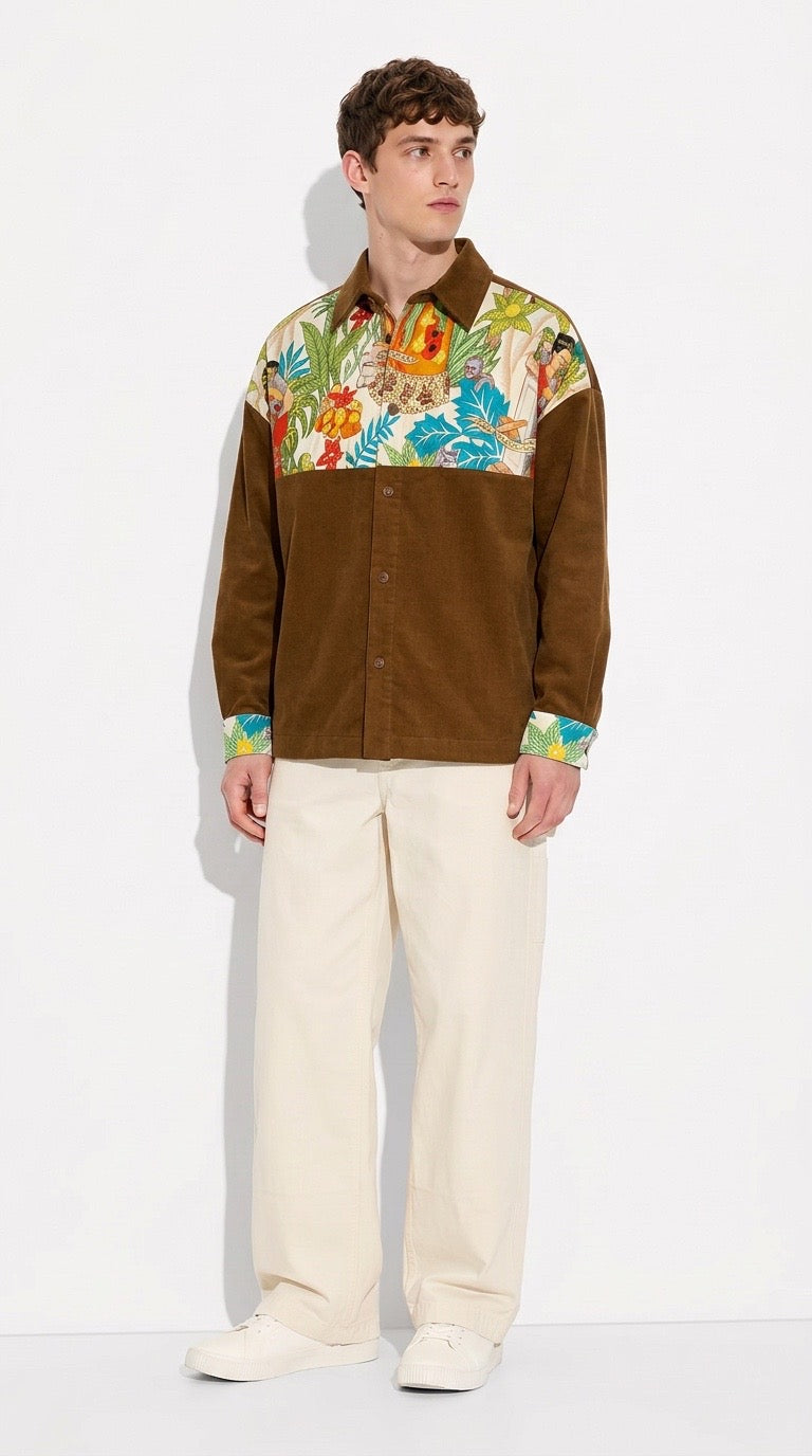 Fridas garden brown shirt
