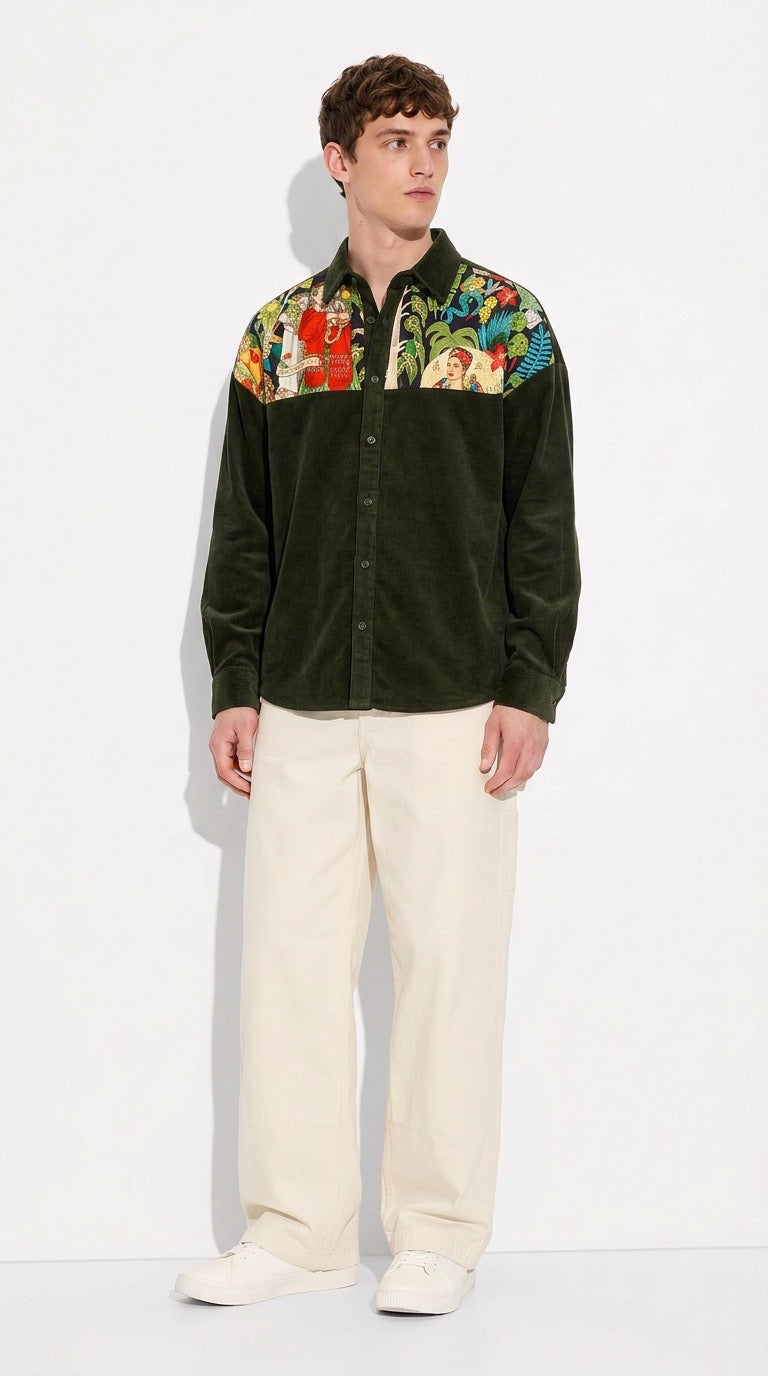 Fridas Garden Dark Green Shirt