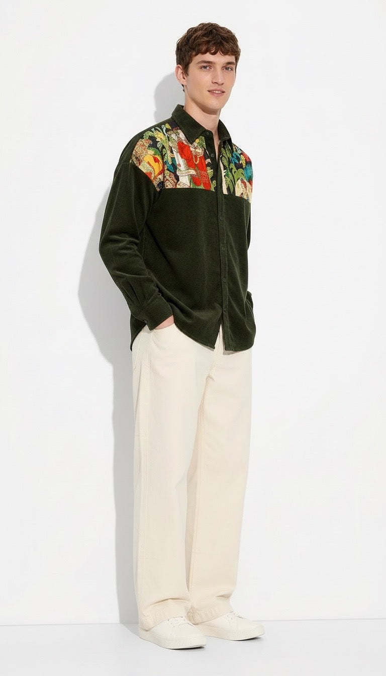 Fridas Garden Dark Green Shirt