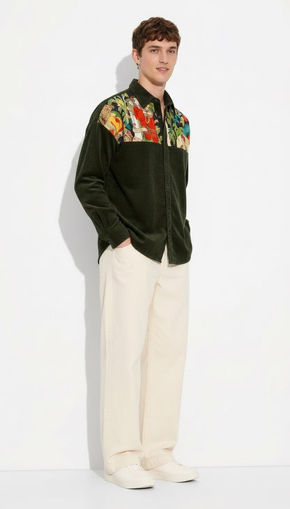 Fridas Garden Dark Green Shirt