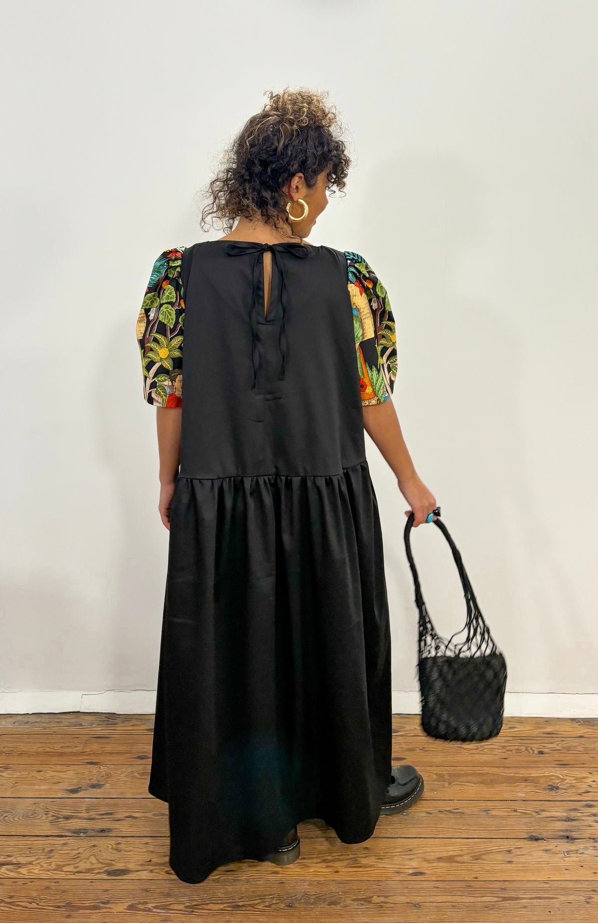 Long Black Frida Kahlo Dress