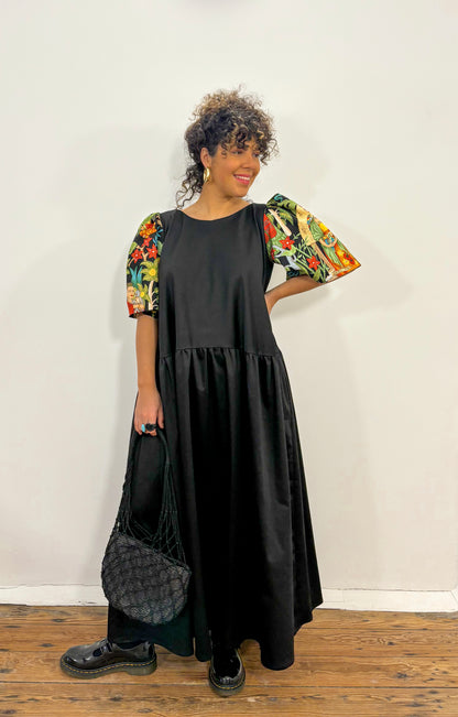 Long Black Frida Kahlo Dress