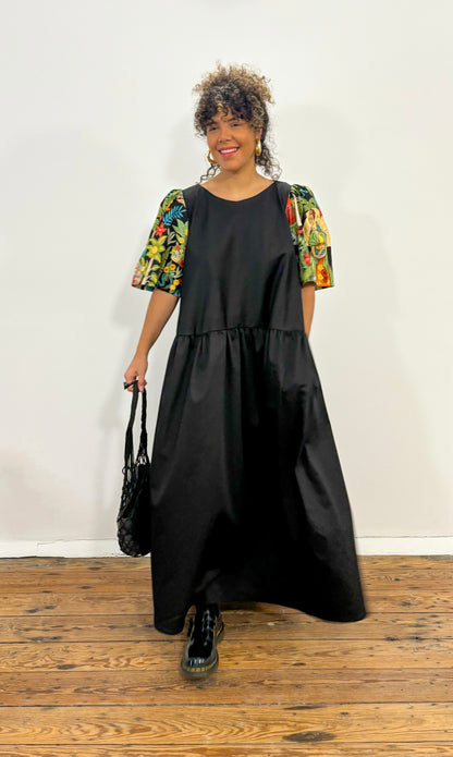 Long Black Frida Kahlo Dress