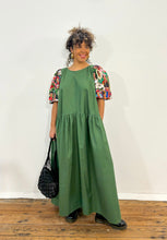 Load image into Gallery viewer, Long Green Frida Kahlo Dress II
