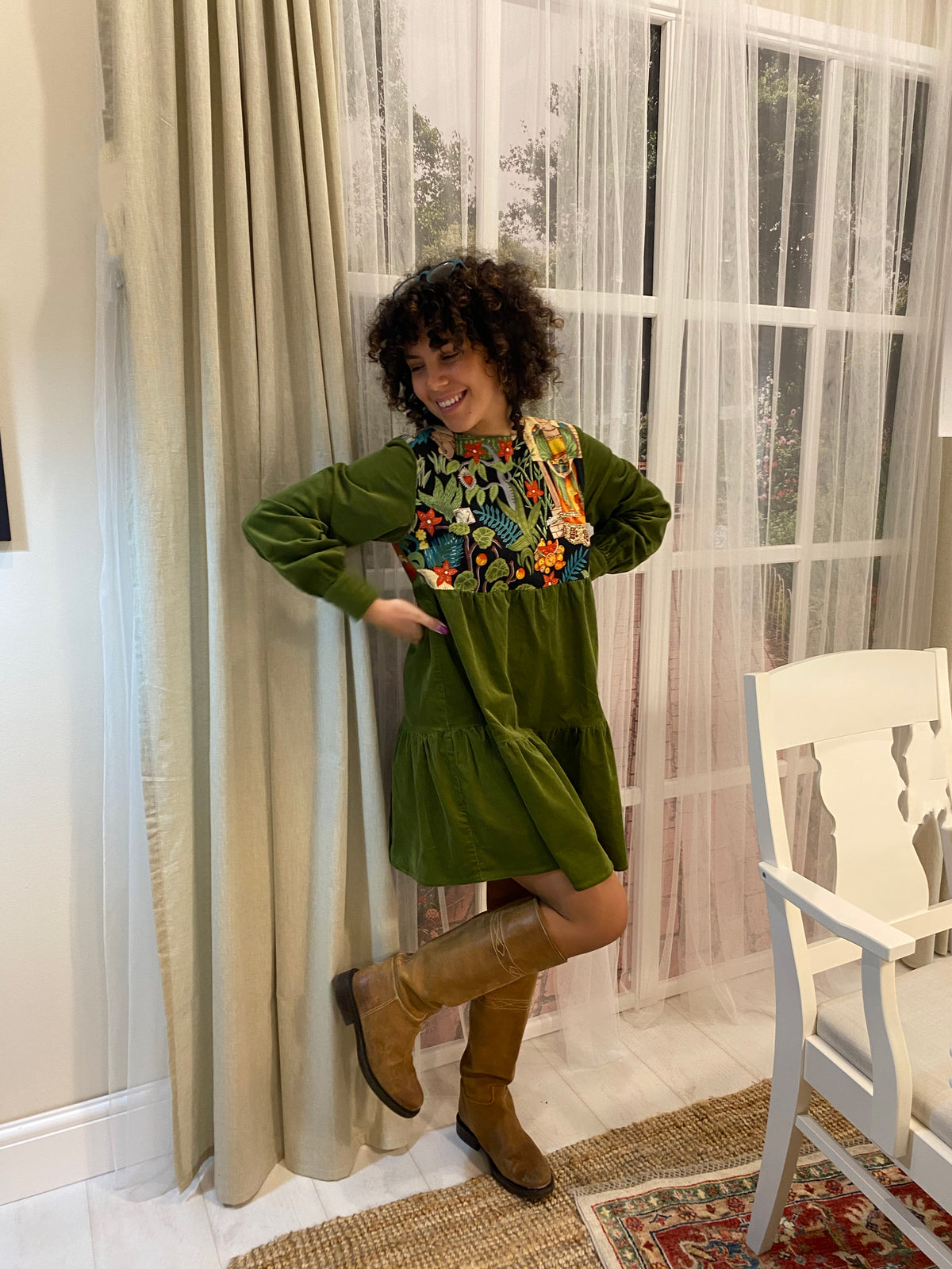 Light Green Fridas Garden Dress