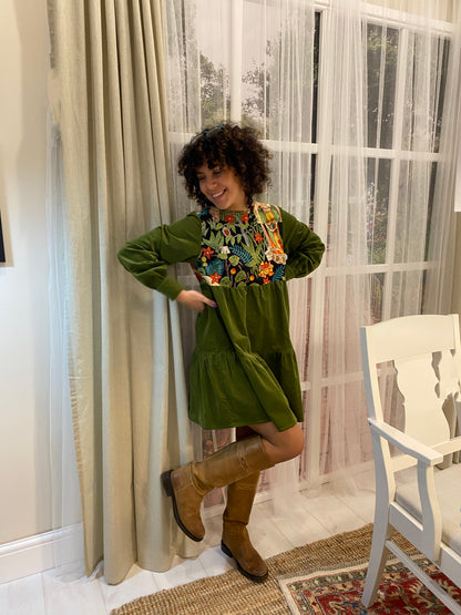 Light Green Fridas Garden Dress