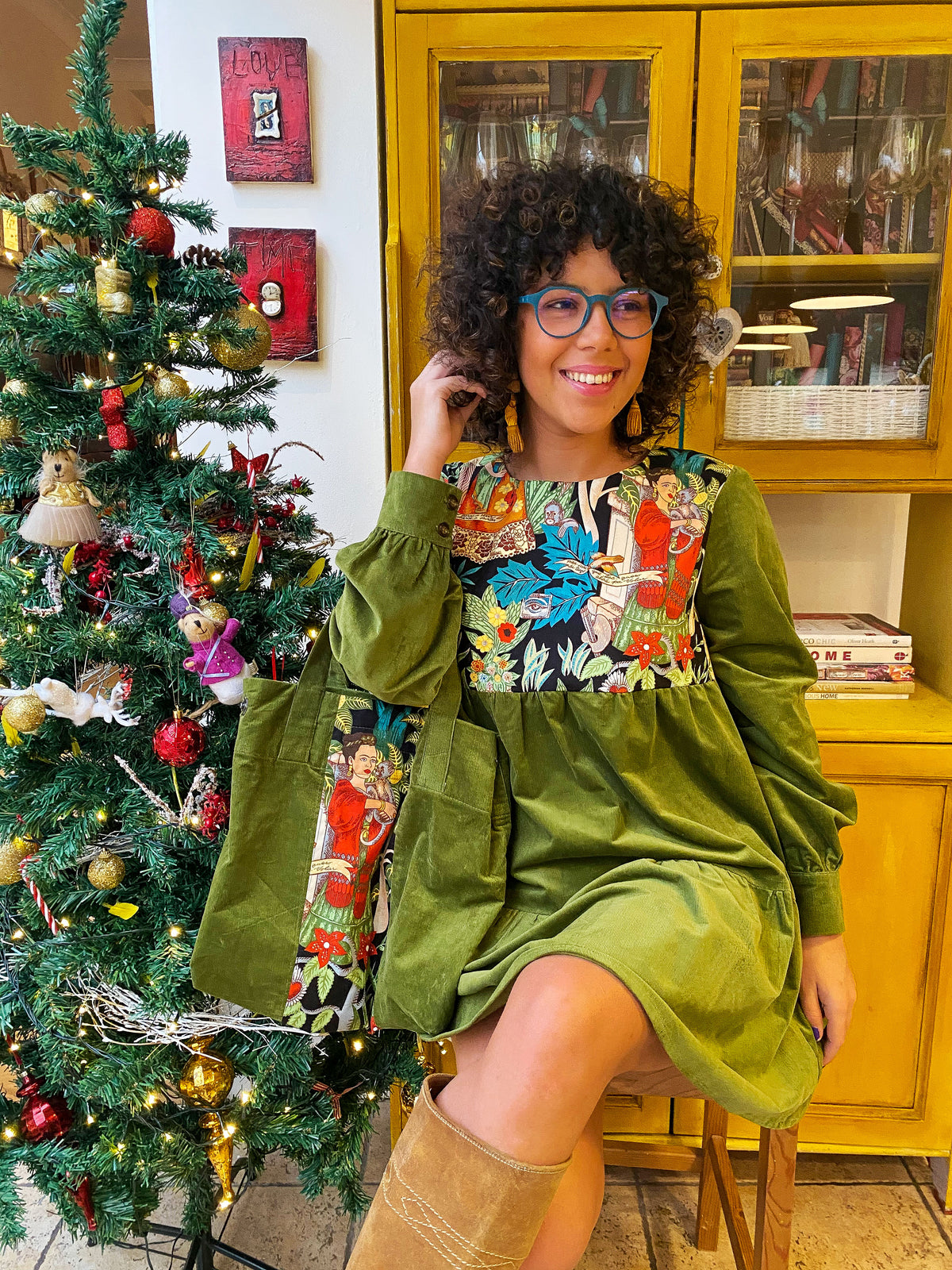 Light Green Fridas Garden Dress