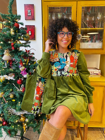 Light Green Fridas Garden Dress